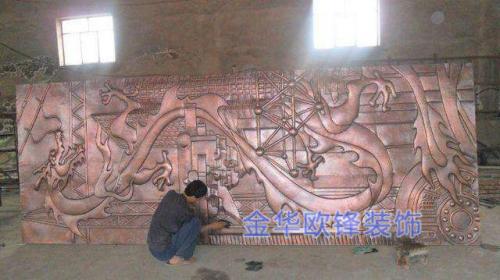 玻璃鋼仿銅浮雕